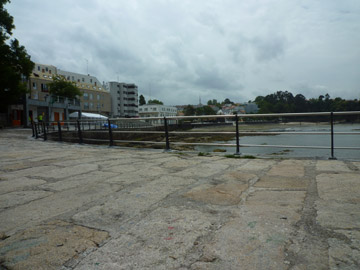Obras do valado del Porto de Santa Cruz